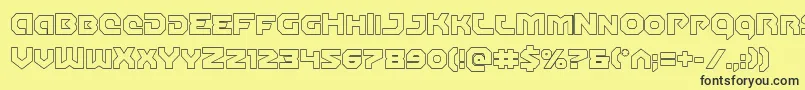 Gunnerstormout Font – Black Fonts on Yellow Background