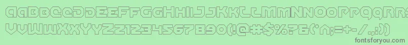 Gunnerstormout Font – Gray Fonts on Green Background