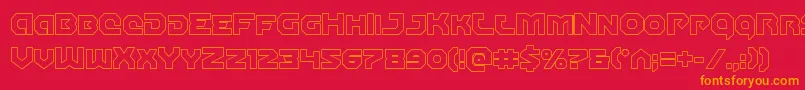 Gunnerstormout Font – Orange Fonts on Red Background