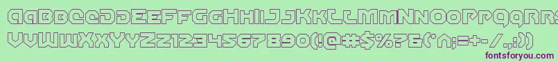 Gunnerstormout Font – Purple Fonts on Green Background