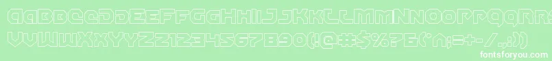 Gunnerstormout Font – White Fonts on Green Background