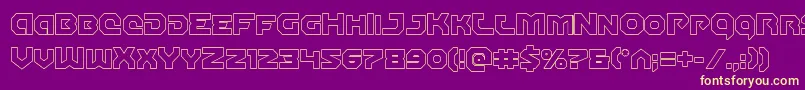 Gunnerstormout Font – Yellow Fonts on Purple Background