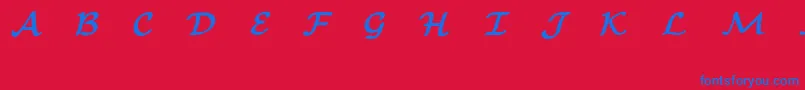 EuclidMathOneBold Font – Blue Fonts on Red Background