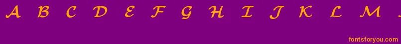 フォントEuclidMathOneBold – 紫色の背景にオレンジのフォント