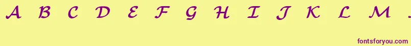 EuclidMathOneBold Font – Purple Fonts on Yellow Background