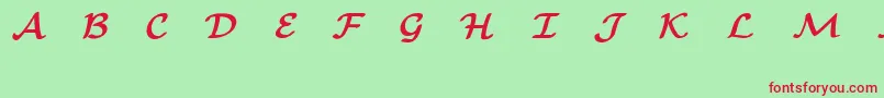 EuclidMathOneBold Font – Red Fonts on Green Background