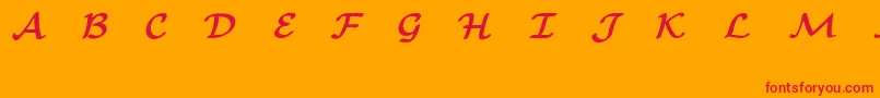 EuclidMathOneBold Font – Red Fonts on Orange Background