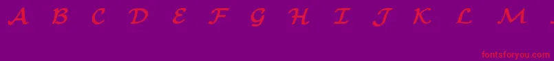 EuclidMathOneBold Font – Red Fonts on Purple Background