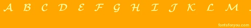 EuclidMathOneBold Font – Yellow Fonts on Orange Background