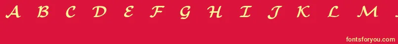 EuclidMathOneBold Font – Yellow Fonts on Red Background