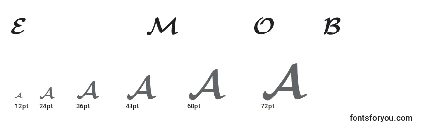 EuclidMathOneBold Font Sizes