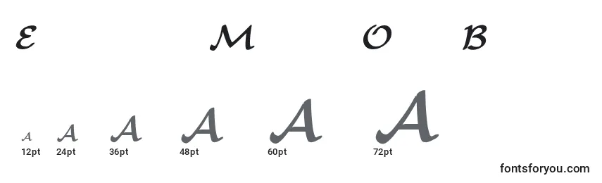 Rozmiary czcionki EuclidMathOneBold