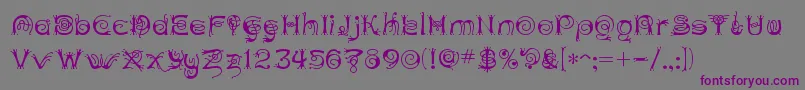 Anthc Font – Purple Fonts on Gray Background
