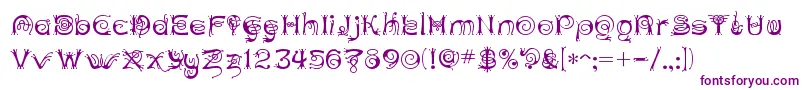 Anthc-Schriftart – Violette Schriften