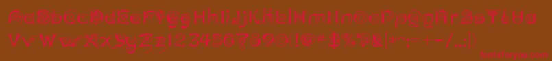 Anthc Font – Red Fonts on Brown Background