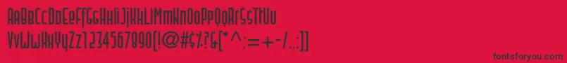 フォントBlitstwoc – 赤い背景に黒い文字