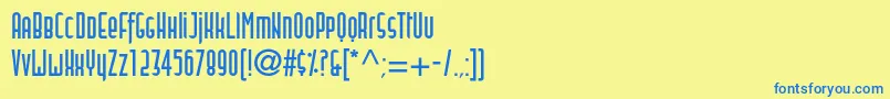 Blitstwoc Font – Blue Fonts on Yellow Background