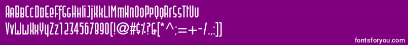 フォントBlitstwoc – 紫の背景に白い文字