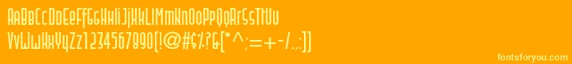 Blitstwoc Font – Yellow Fonts on Orange Background