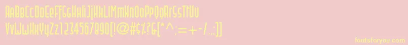 Blitstwoc Font – Yellow Fonts on Pink Background