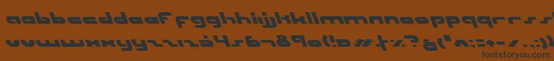 UniSolLeftalic Font – Black Fonts on Brown Background