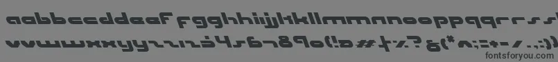 UniSolLeftalic Font – Black Fonts on Gray Background
