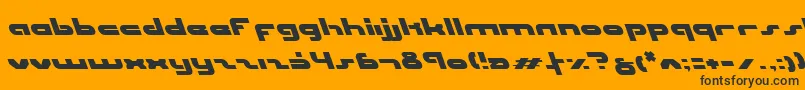 UniSolLeftalic Font – Black Fonts on Orange Background