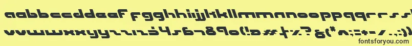 UniSolLeftalic Font – Black Fonts on Yellow Background