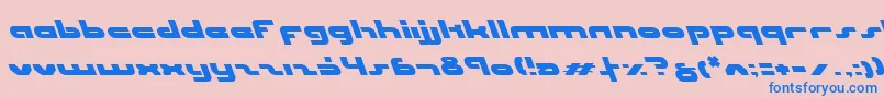 UniSolLeftalic Font – Blue Fonts on Pink Background