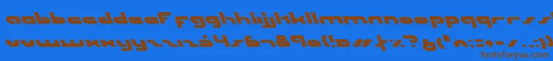 UniSolLeftalic Font – Brown Fonts on Blue Background