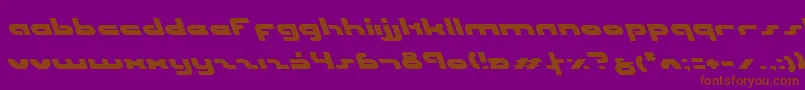 UniSolLeftalic Font – Brown Fonts on Purple Background