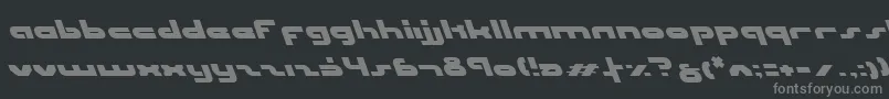 UniSolLeftalic Font – Gray Fonts on Black Background