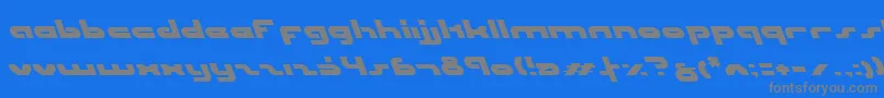 UniSolLeftalic Font – Gray Fonts on Blue Background