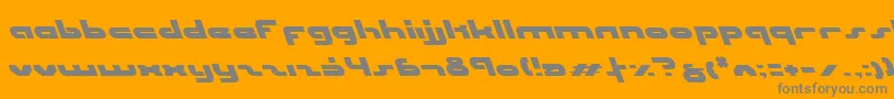 フォントUniSolLeftalic – オレンジの背景に灰色の文字