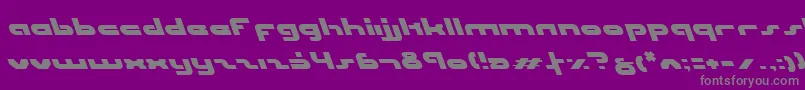 UniSolLeftalic-fontti – harmaat kirjasimet violetilla taustalla