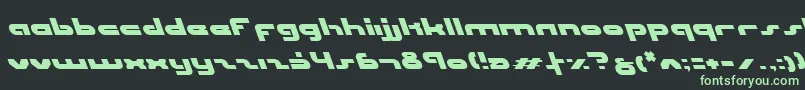 UniSolLeftalic Font – Green Fonts on Black Background