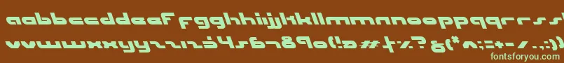 UniSolLeftalic Font – Green Fonts on Brown Background
