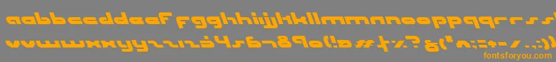 UniSolLeftalic Font – Orange Fonts on Gray Background