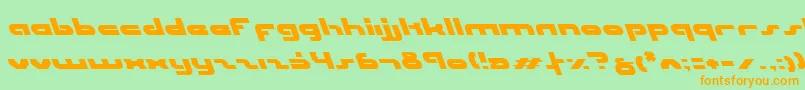 UniSolLeftalic Font – Orange Fonts on Green Background