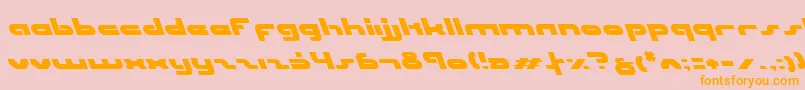 UniSolLeftalic Font – Orange Fonts on Pink Background