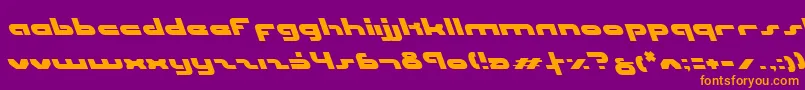 UniSolLeftalic Font – Orange Fonts on Purple Background