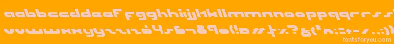 UniSolLeftalic Font – Pink Fonts on Orange Background