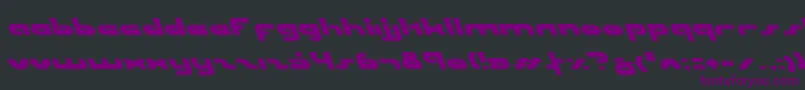 Шрифт UniSolLeftalic – фиолетовые шрифты на чёрном фоне