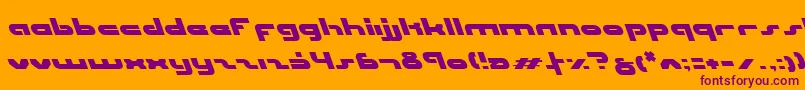 UniSolLeftalic Font – Purple Fonts on Orange Background