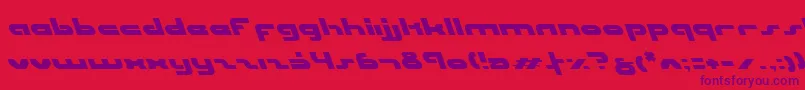 フォントUniSolLeftalic – 赤い背景に紫のフォント