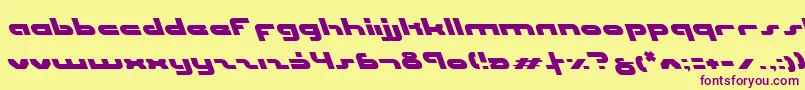 UniSolLeftalic Font – Purple Fonts on Yellow Background
