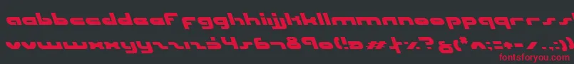 UniSolLeftalic Font – Red Fonts on Black Background