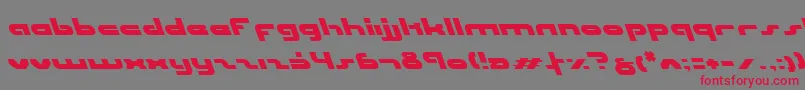UniSolLeftalic-Schriftart – Rote Schriften auf grauem Hintergrund