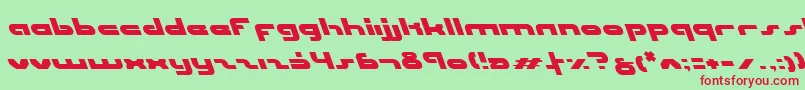 UniSolLeftalic Font – Red Fonts on Green Background