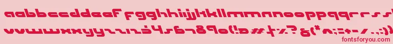 フォントUniSolLeftalic – ピンクの背景に赤い文字